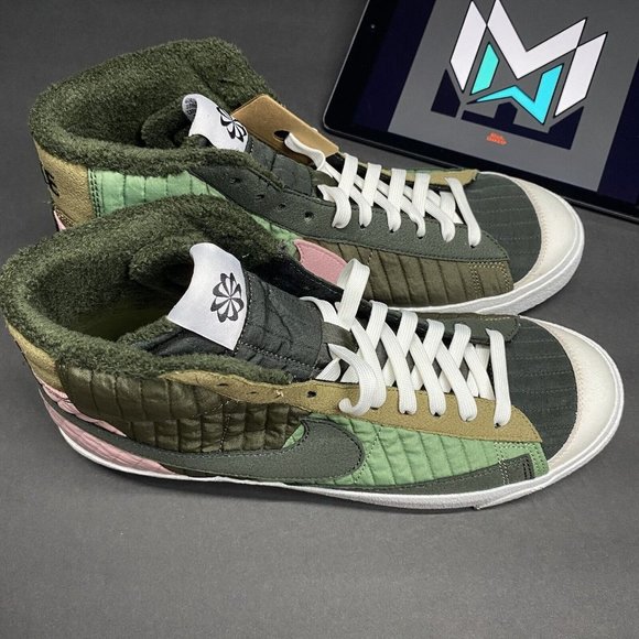 Nike Blazer Mid '77 LX NN Toasty Sequoia Quilted Olive Green DD8024-300 Men’s - Picture 5 of 12